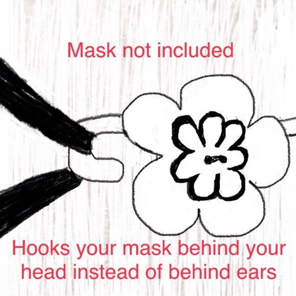 Face mask holder hooks mask elastic behind head - Picture 5 of 5